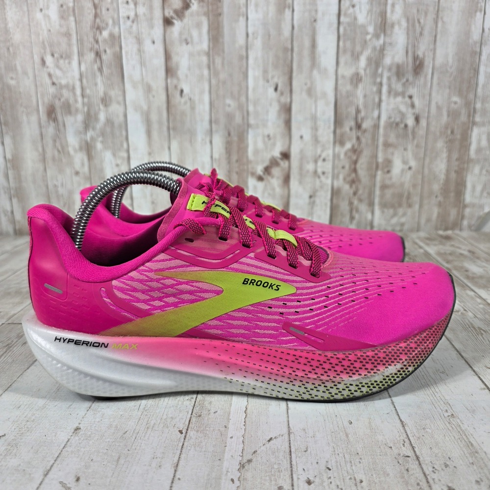 Brooks Hyperion Max Pink Green Running Shoes 1203771B661 Womens 9.5